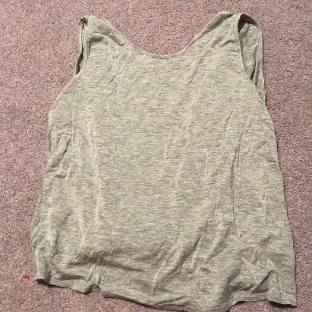 Grey loose  crop top